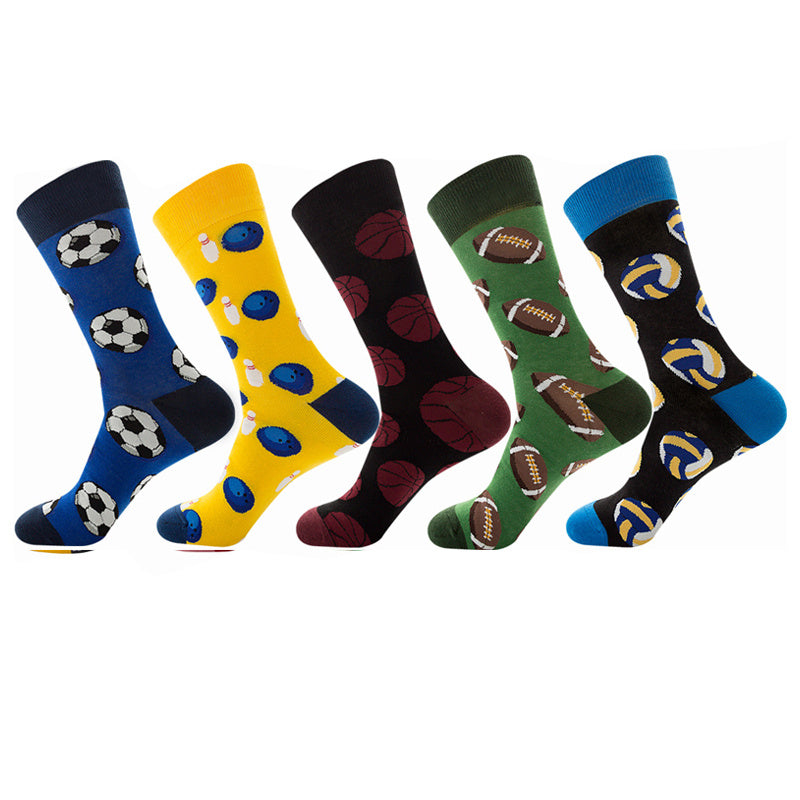Men's Jacquard Socks AF082 One size 5Pair