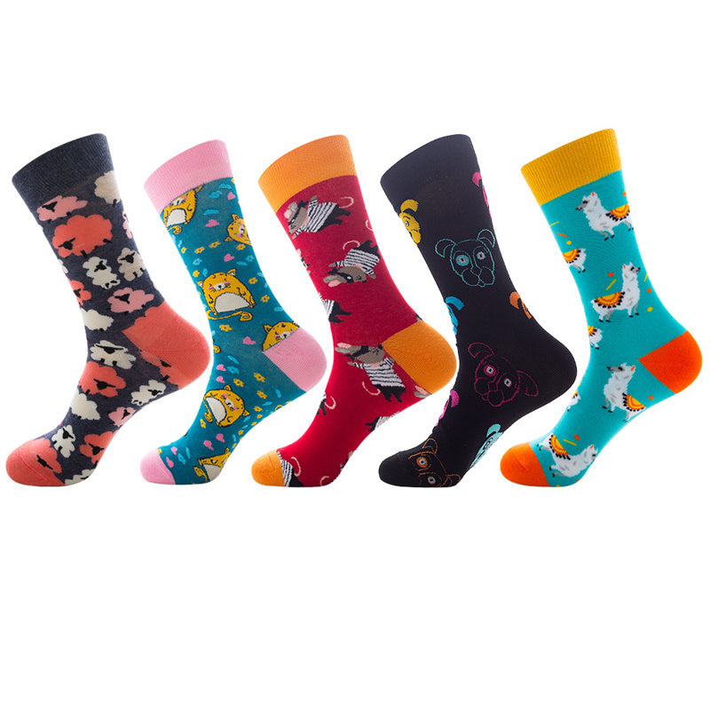 Men's Jacquard Socks AF0813 One size 5Pair