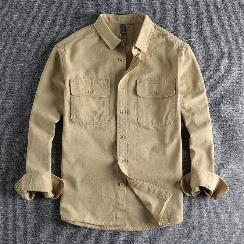 Sense Long Sleeve Shirt Men Khaki