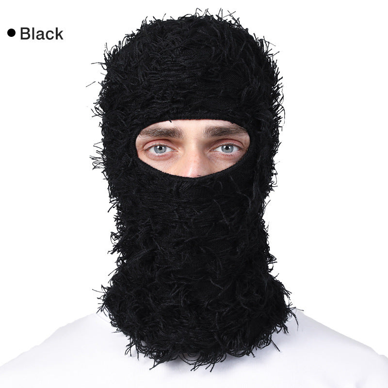 Balaclava Men And Women Funny Acrylic Knitted Black Free Size